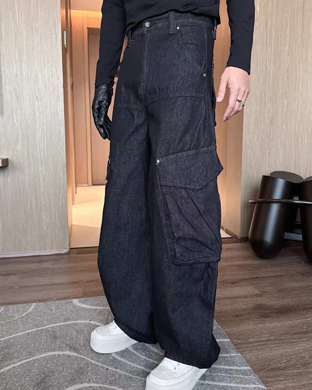 カーゴデニムカーブパンツ M004