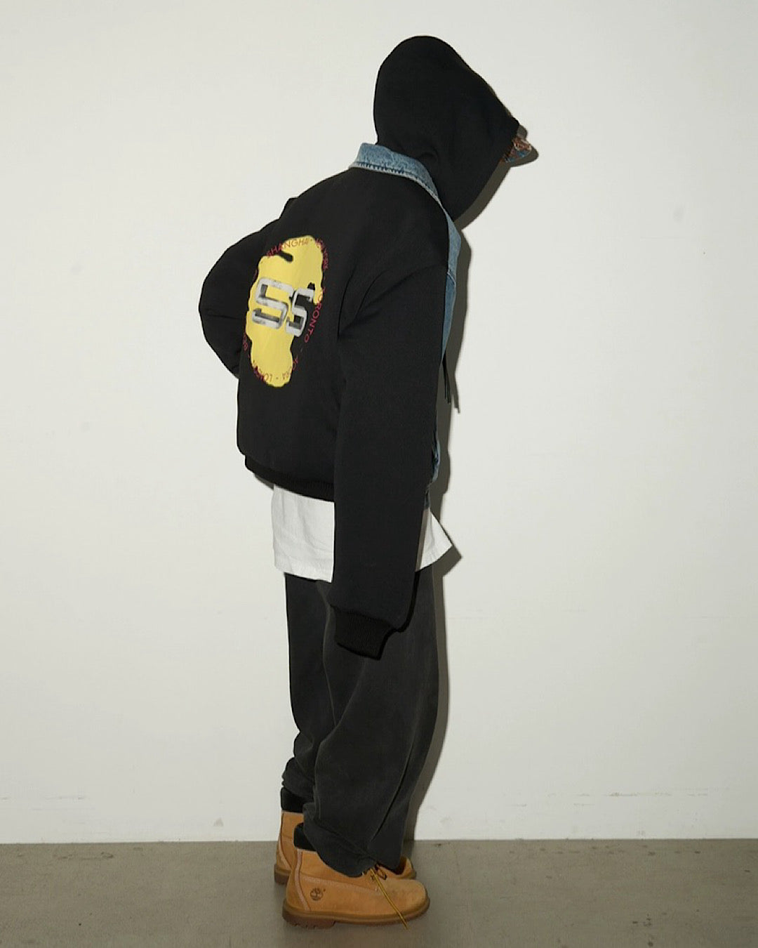 異素材デニムフードジャケット SL826