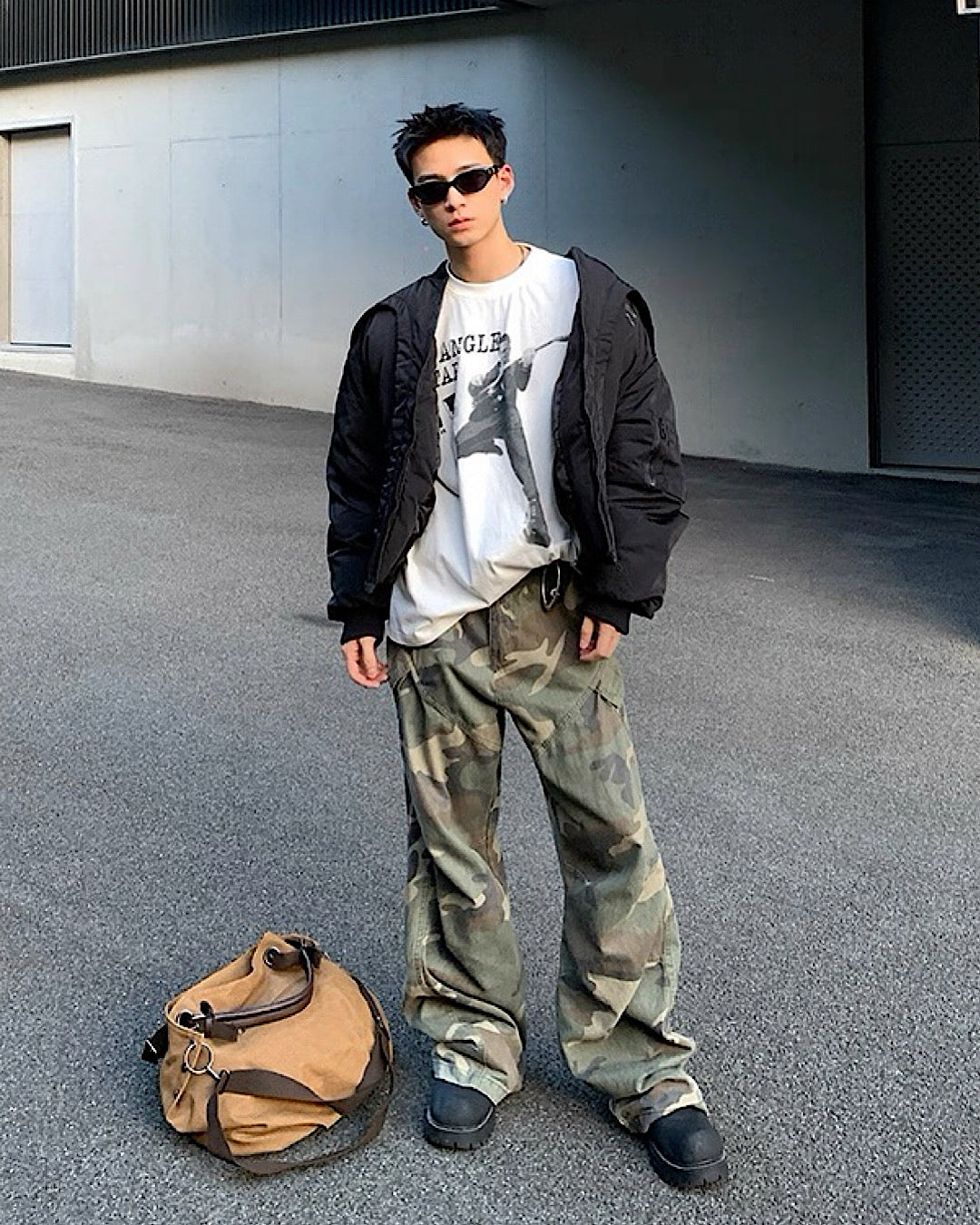 ジップアップ中綿ブルゾン M014