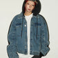 異素材デニムフードジャケット SL826