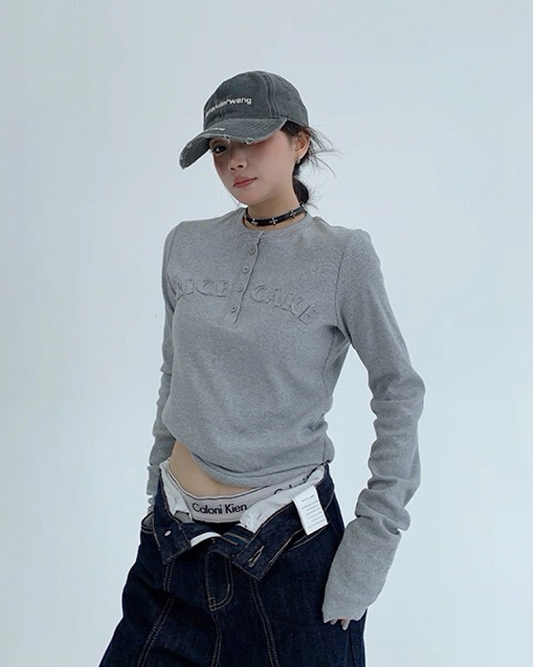 パッチロゴショート丈カットソー SL704