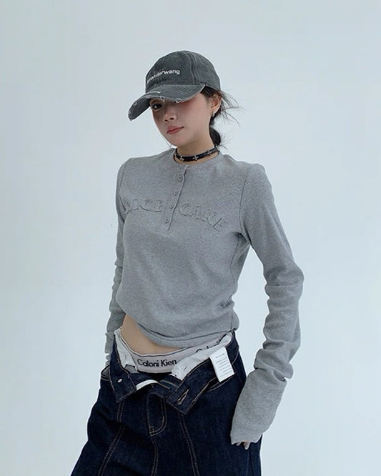 パッチロゴショート丈カットソー SL704