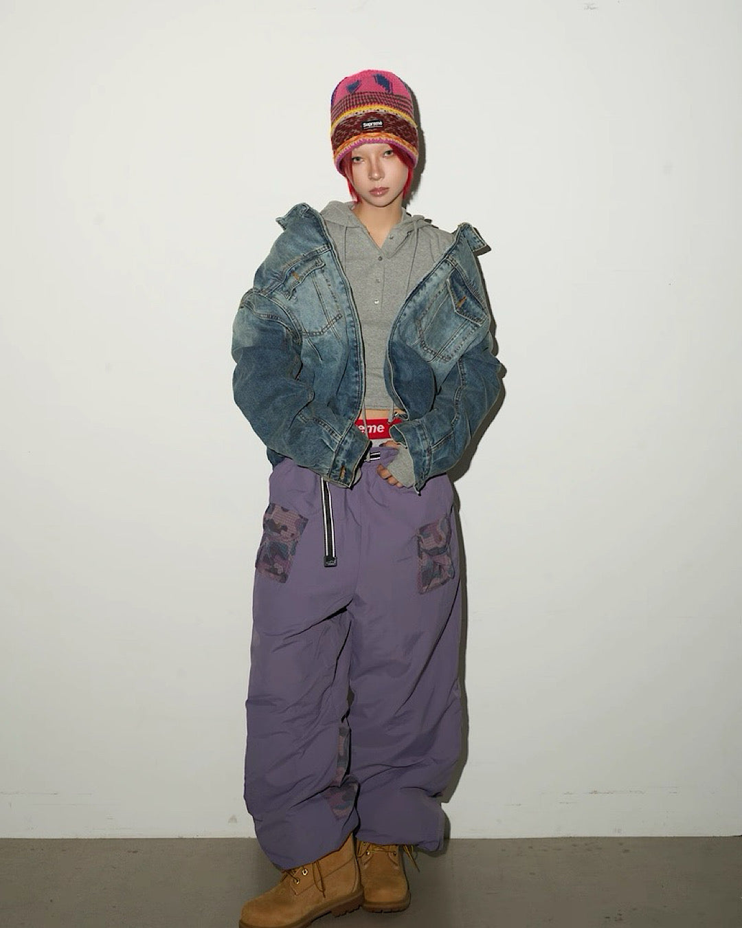 カラーブロックダウンパンツ SL805