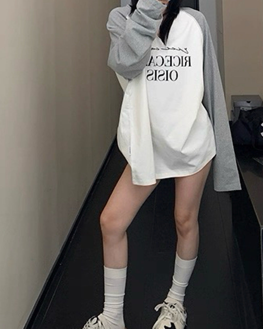 キーネックラグランTシャツ SL709