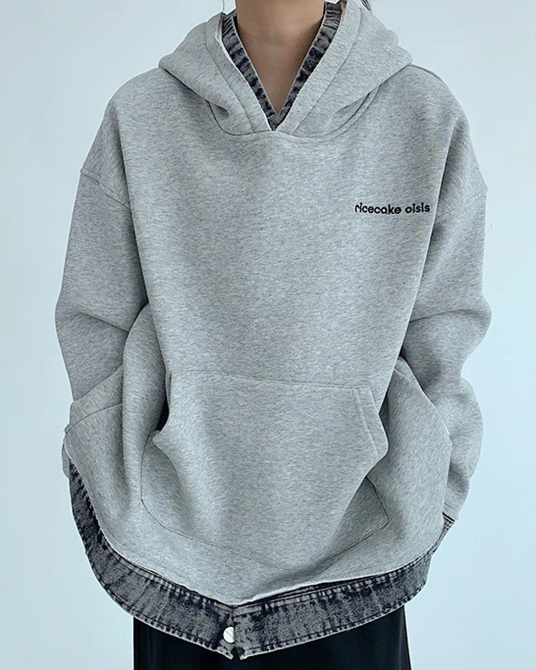 レイヤードライクデニムフーディ SL762