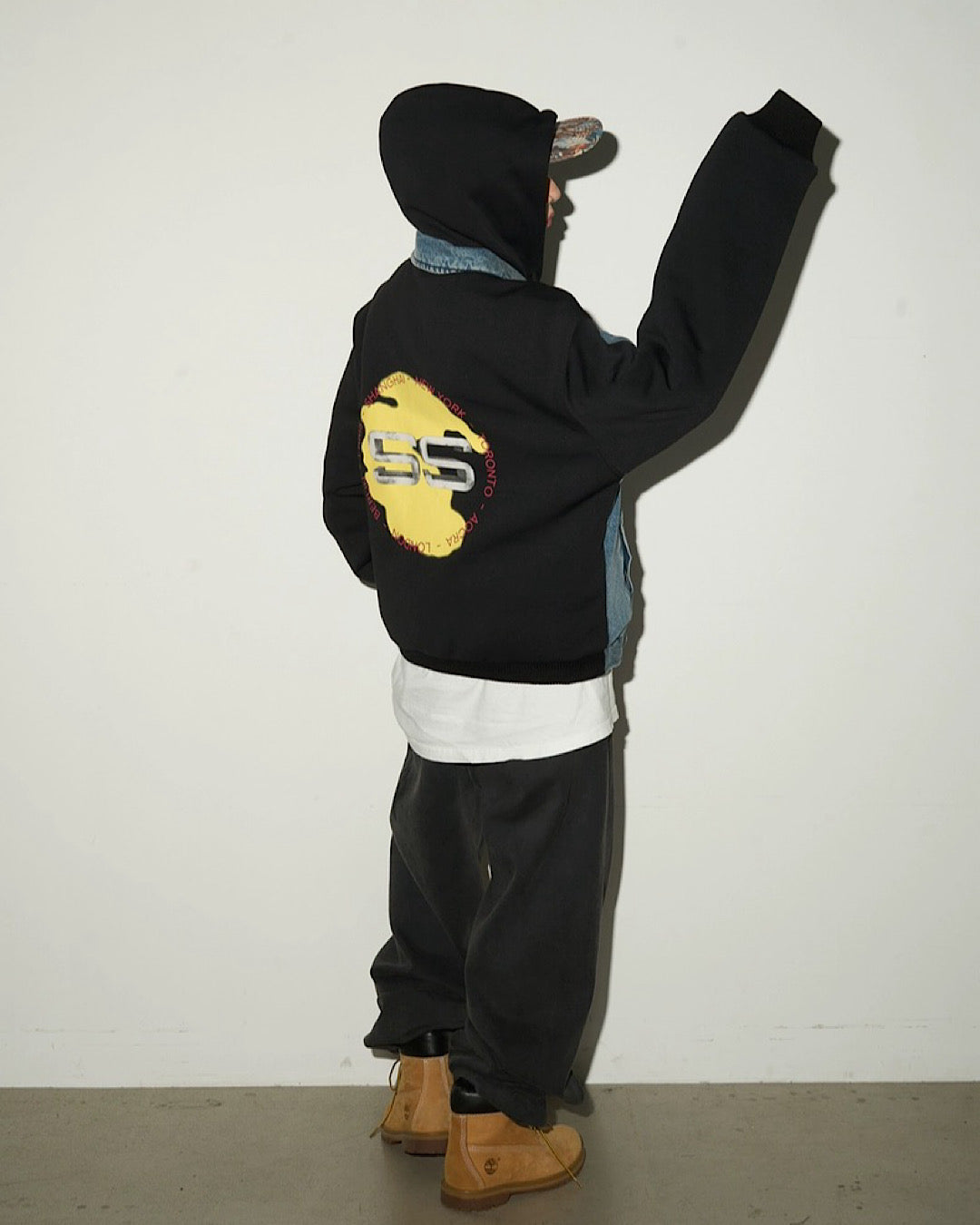 異素材デニムフードジャケット SL826