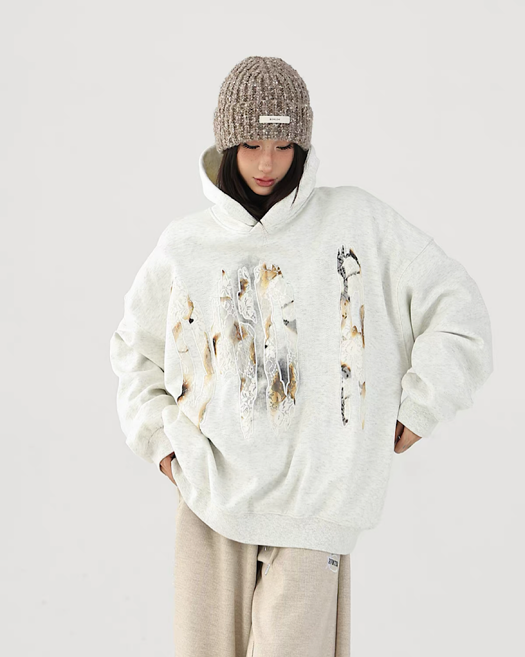 レースデザインロゴフーディ SL801