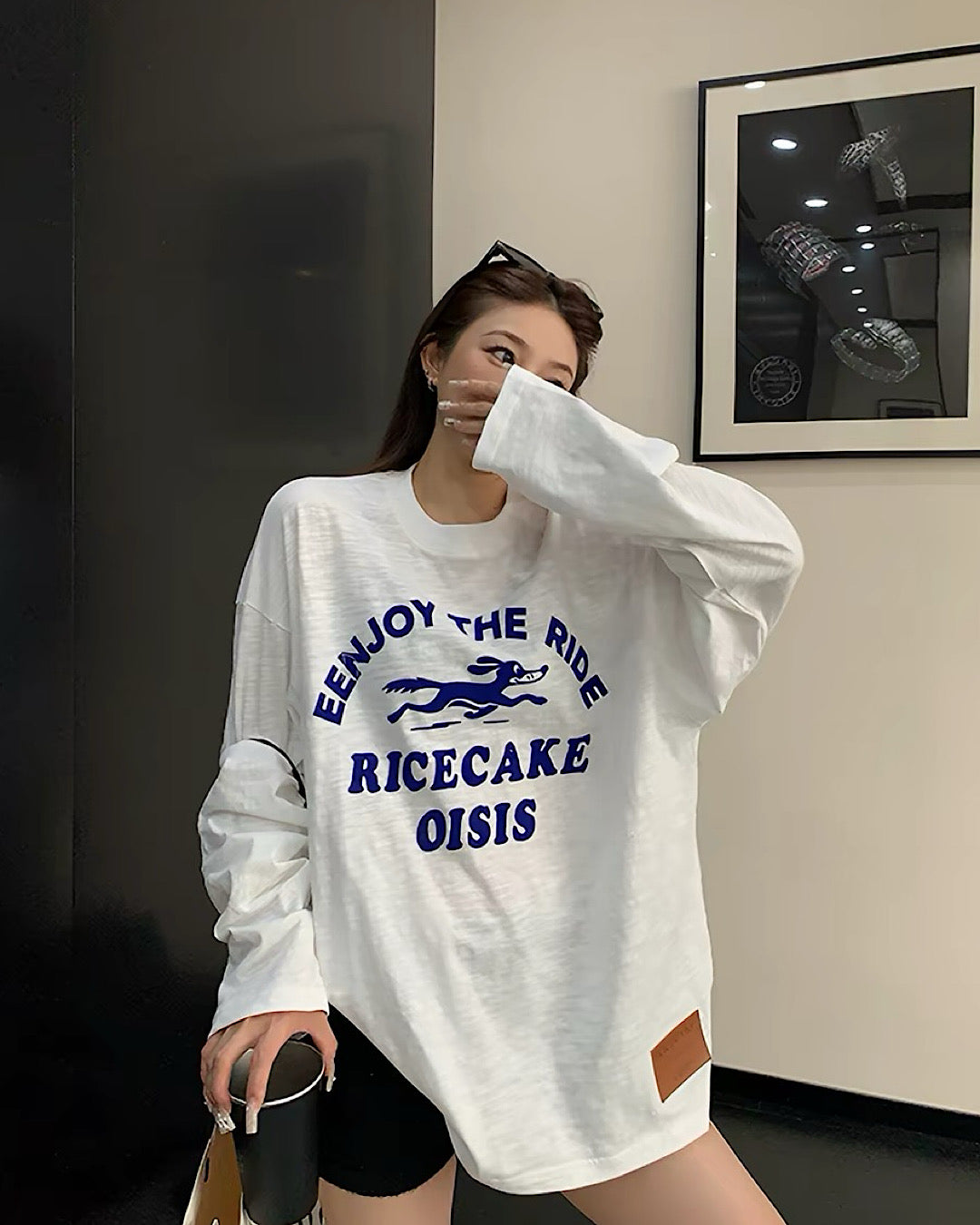 フロッキープリントロングTシャツ SL971