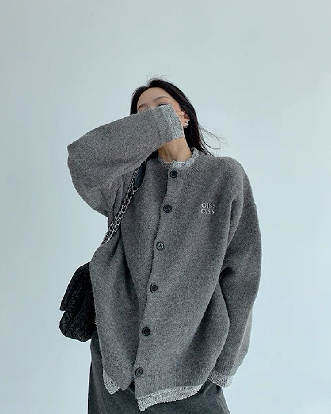 レイヤードライクニットカーディガン SL811