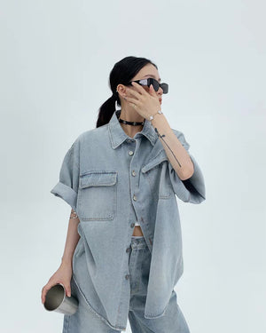 デニムオーバーサイズシャツ SL235 – THE SOL93