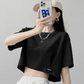 ショート丈タグTシャツ SL228