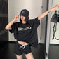 レースデザインロゴTシャツ SL925