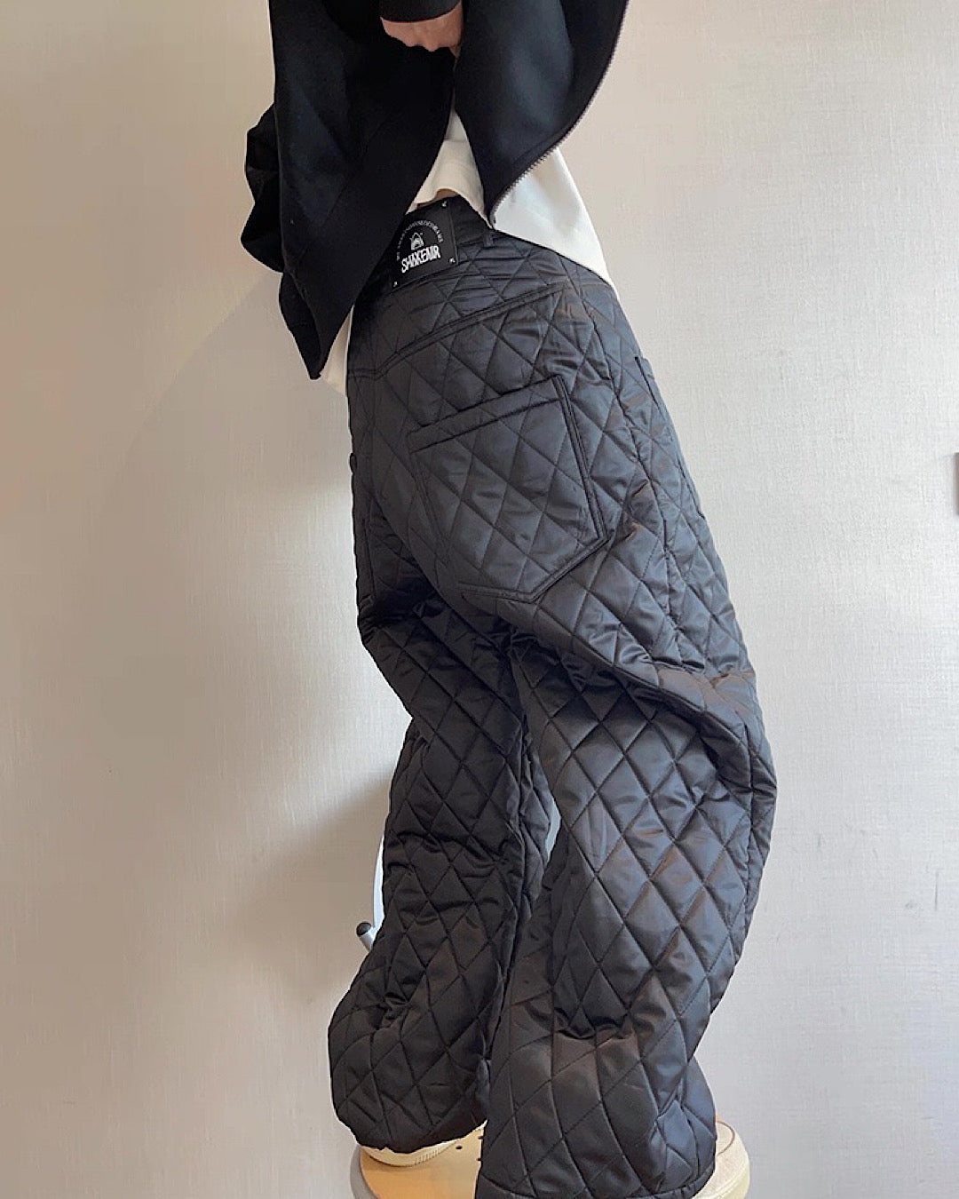 キルティングワイドパンツ M038
