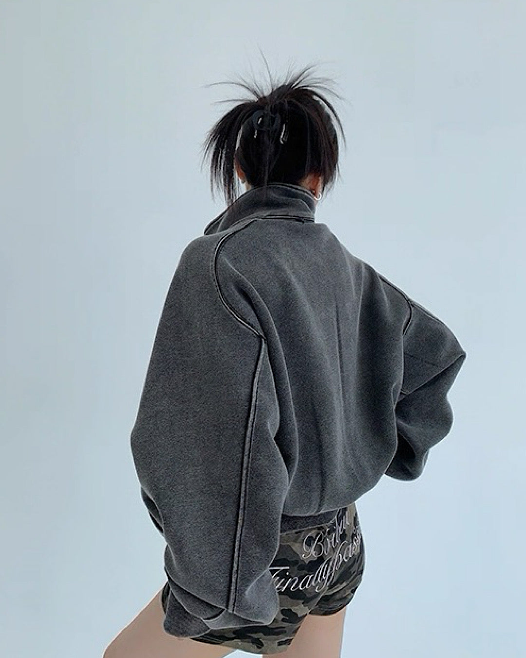 スタンドカラージップアップジャケット SL726