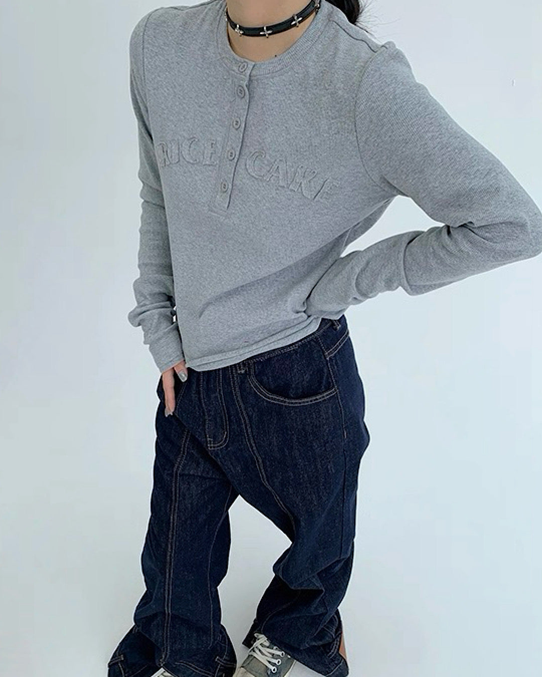 パッチロゴショート丈カットソー SL704