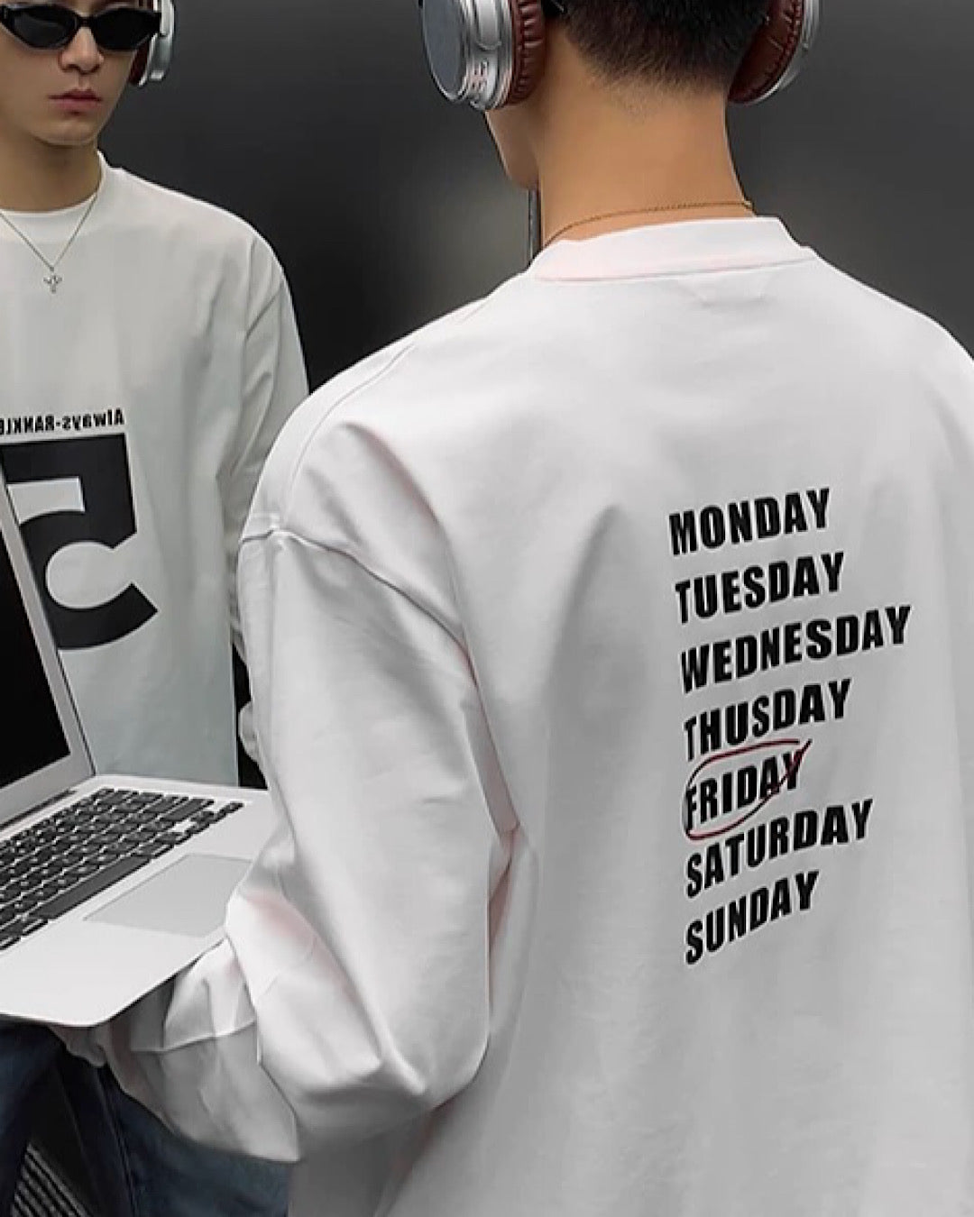 ナンバリングロングTシャツ M005