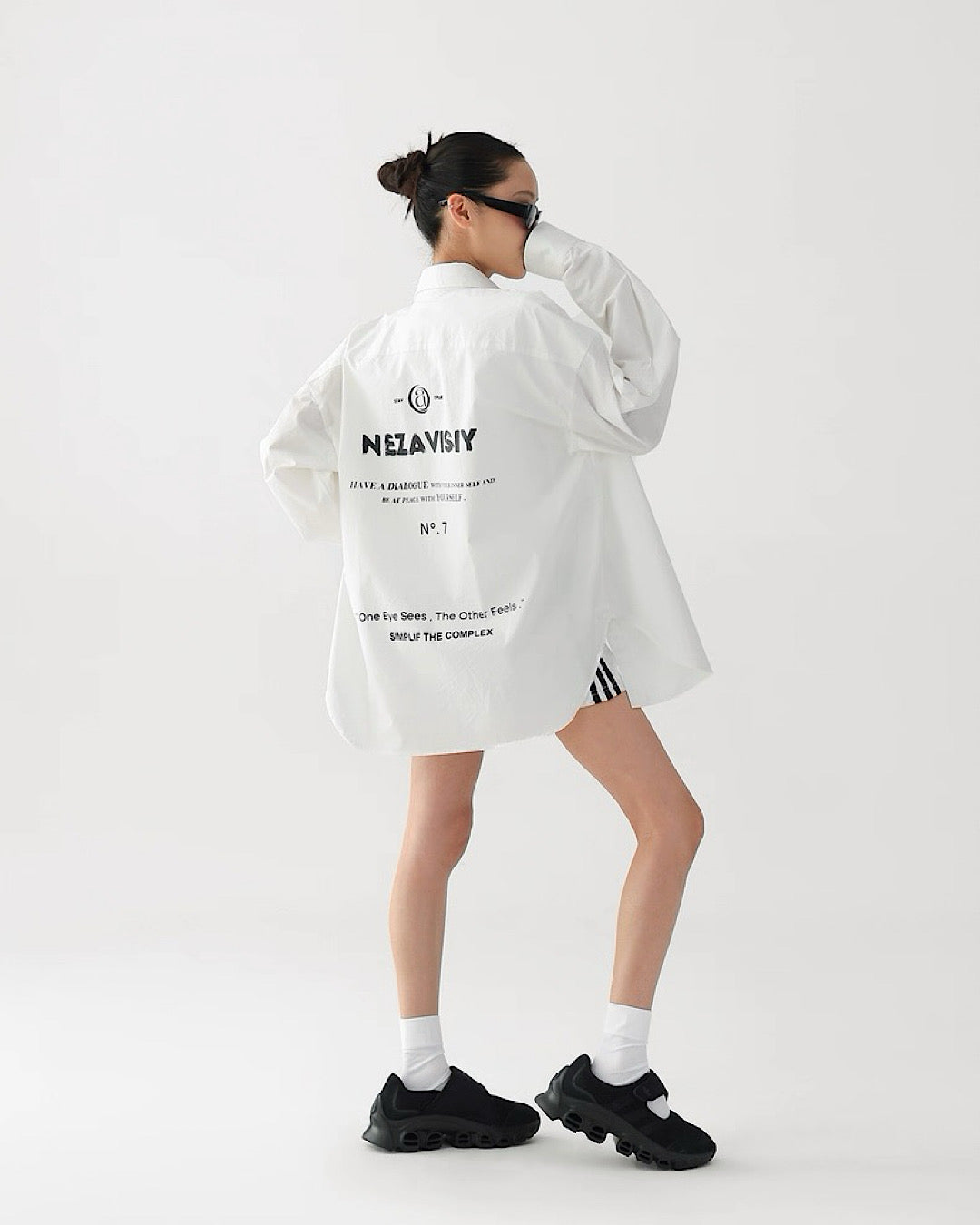 バックプリントロングスリーブシャツ SL852