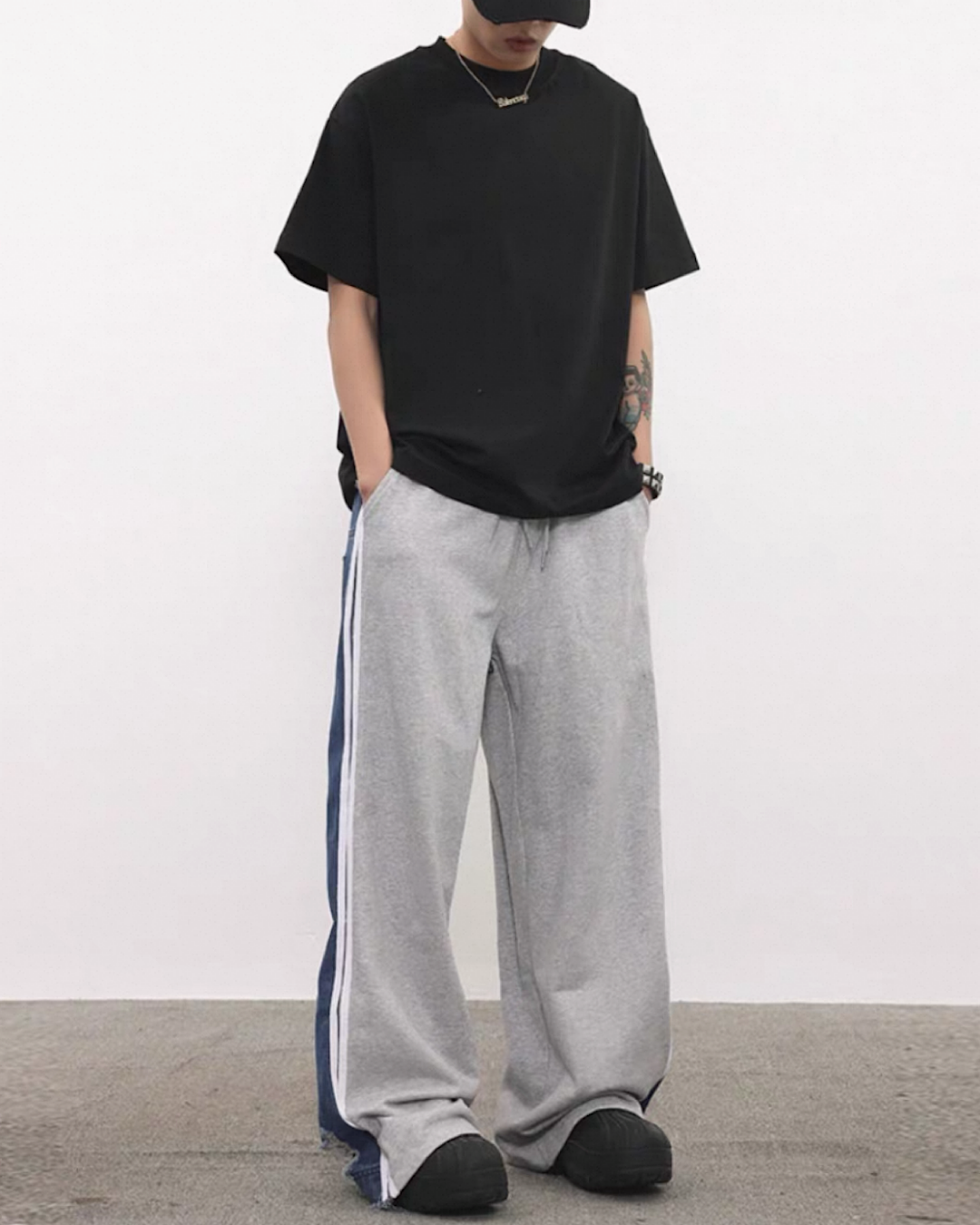 デニムドッキングサイドラインパンツ M032