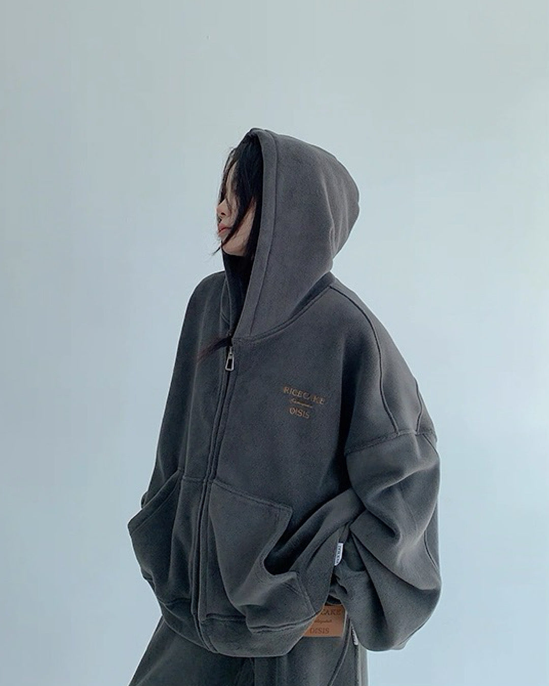 ブラッシュドジップアップパーカー/パンツ/セットアップ SL841