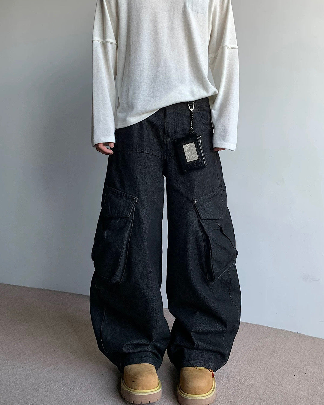 カーゴデニムカーブパンツ M004