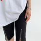 フロントジッパーハーフレギンス SL014
