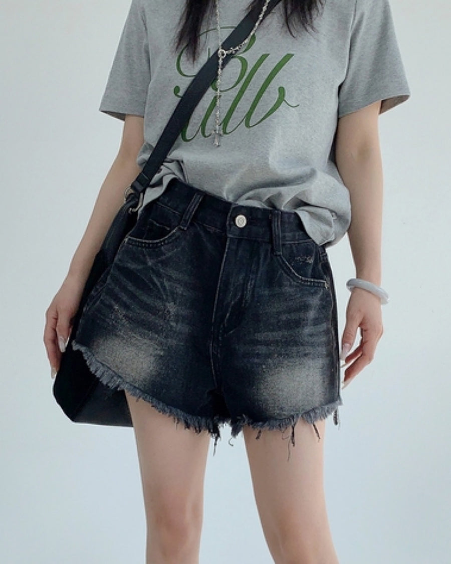 カットオフオショートデニムパンツ SL559