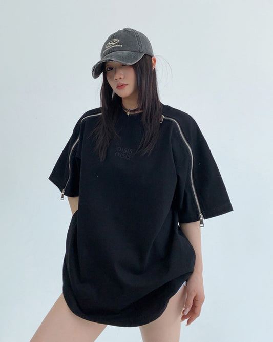 スリーブジッパーTシャツ SL586