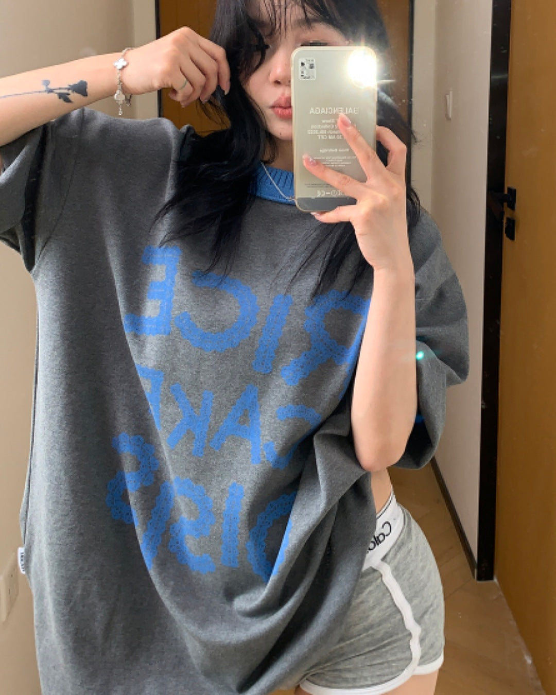 リブボトルネックTシャツ SL607