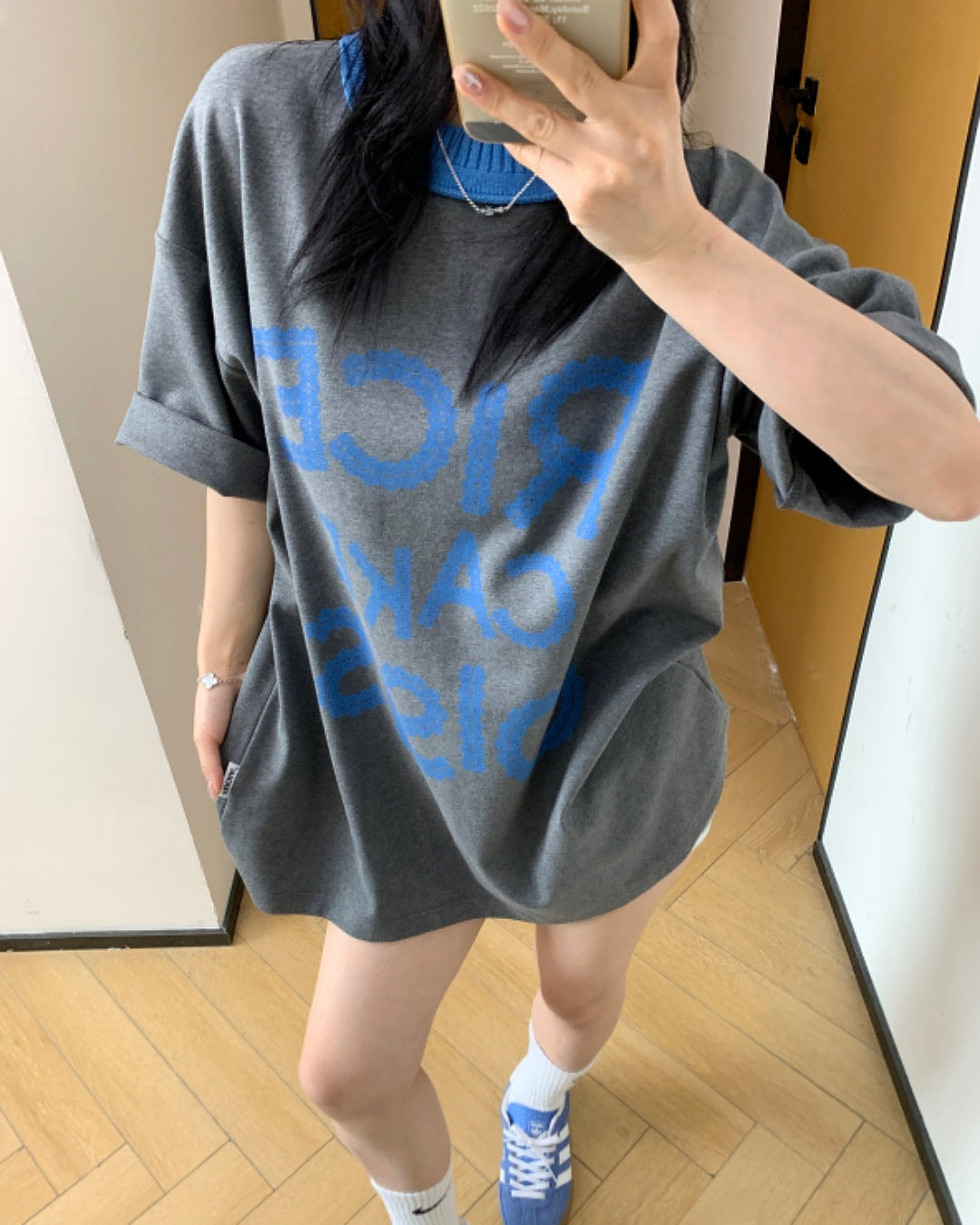 リブボトルネックTシャツ SL607