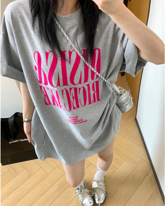 フロッキーロゴプリントTシャツ SL608