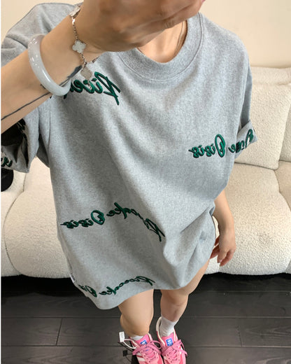メニーエンブロイダリーロゴTシャツ SL625