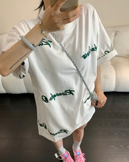 メニーエンブロイダリーロゴTシャツ SL625