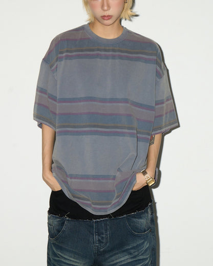 マルチカラーボーダーTシャツ SL646