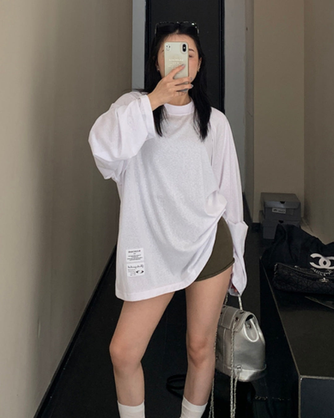 ポイントタグロングスリーブTシャツ SL663