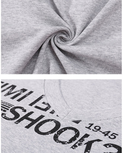 VネックプリントTシャツ SL669