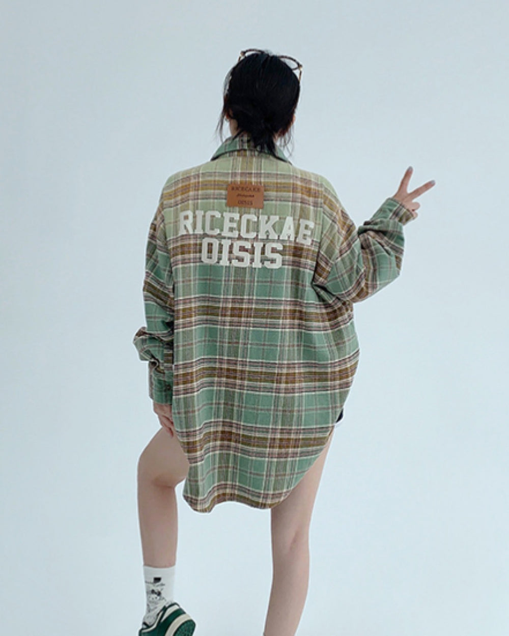 バッグロゴチェック柄シャツ SL681
