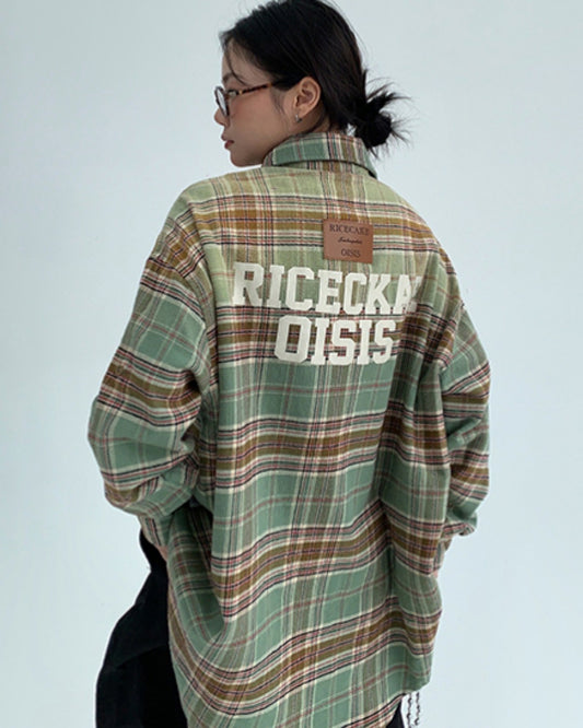 バッグロゴチェック柄シャツ SL681
