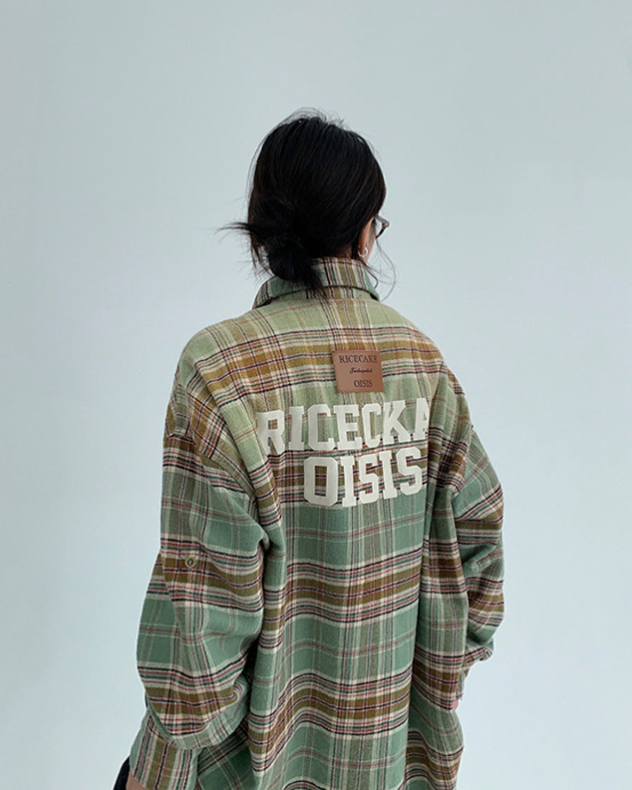 バッグロゴチェック柄シャツ SL681