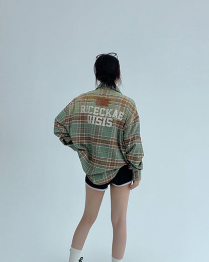 バッグロゴチェック柄シャツ SL681