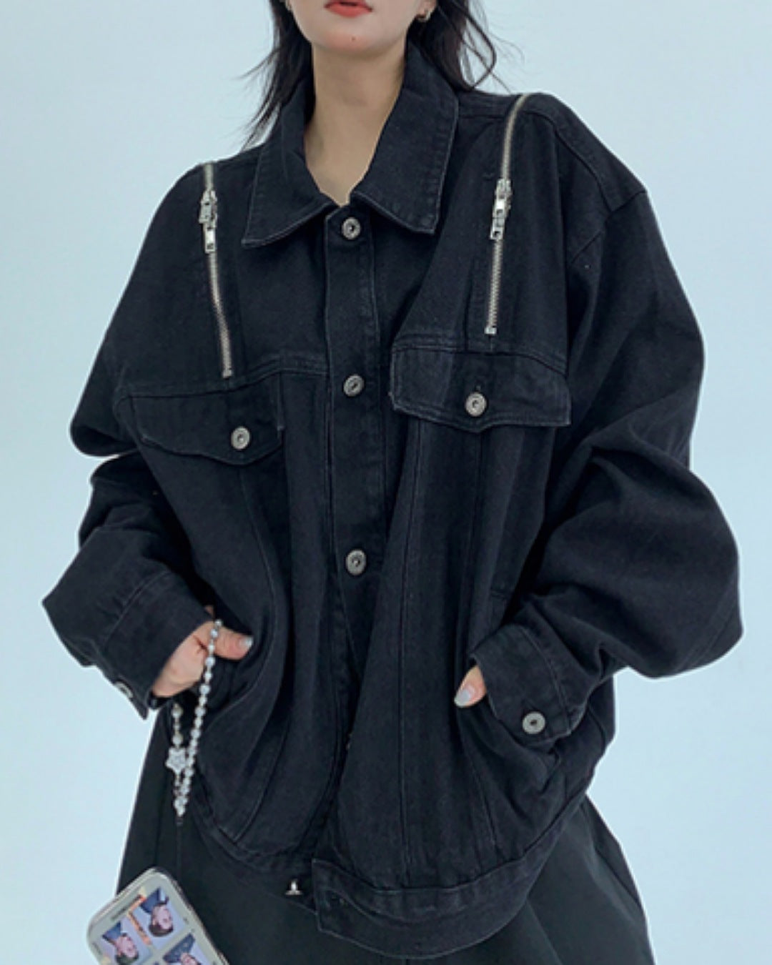 ジッパーデザインジャケット SL684