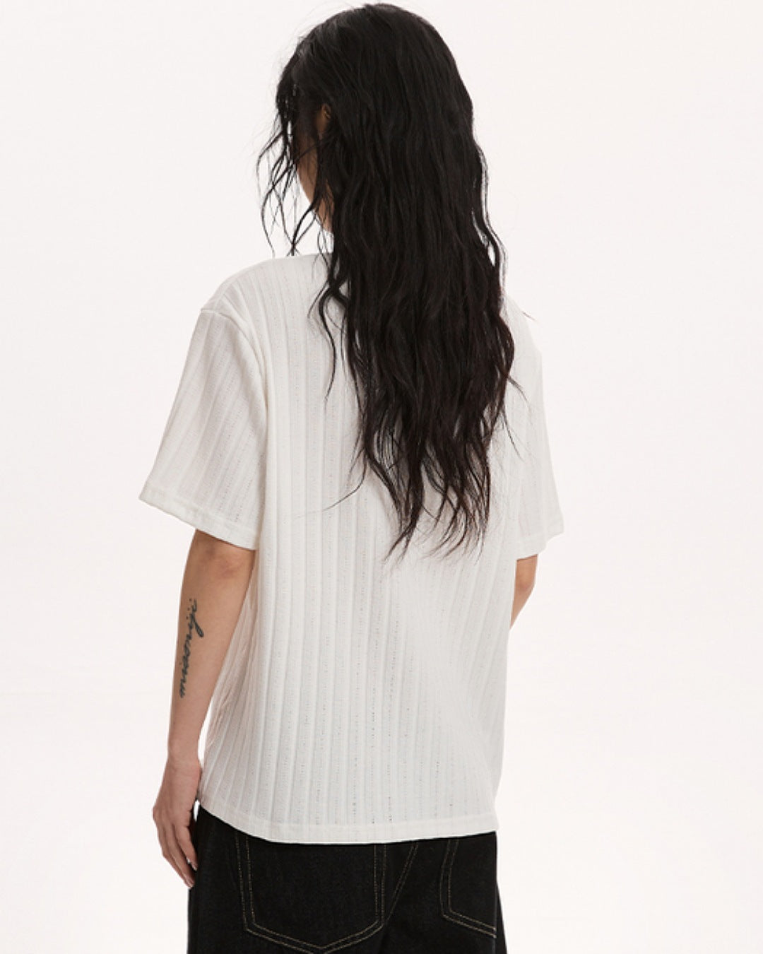 リブデザインカットソー SL698