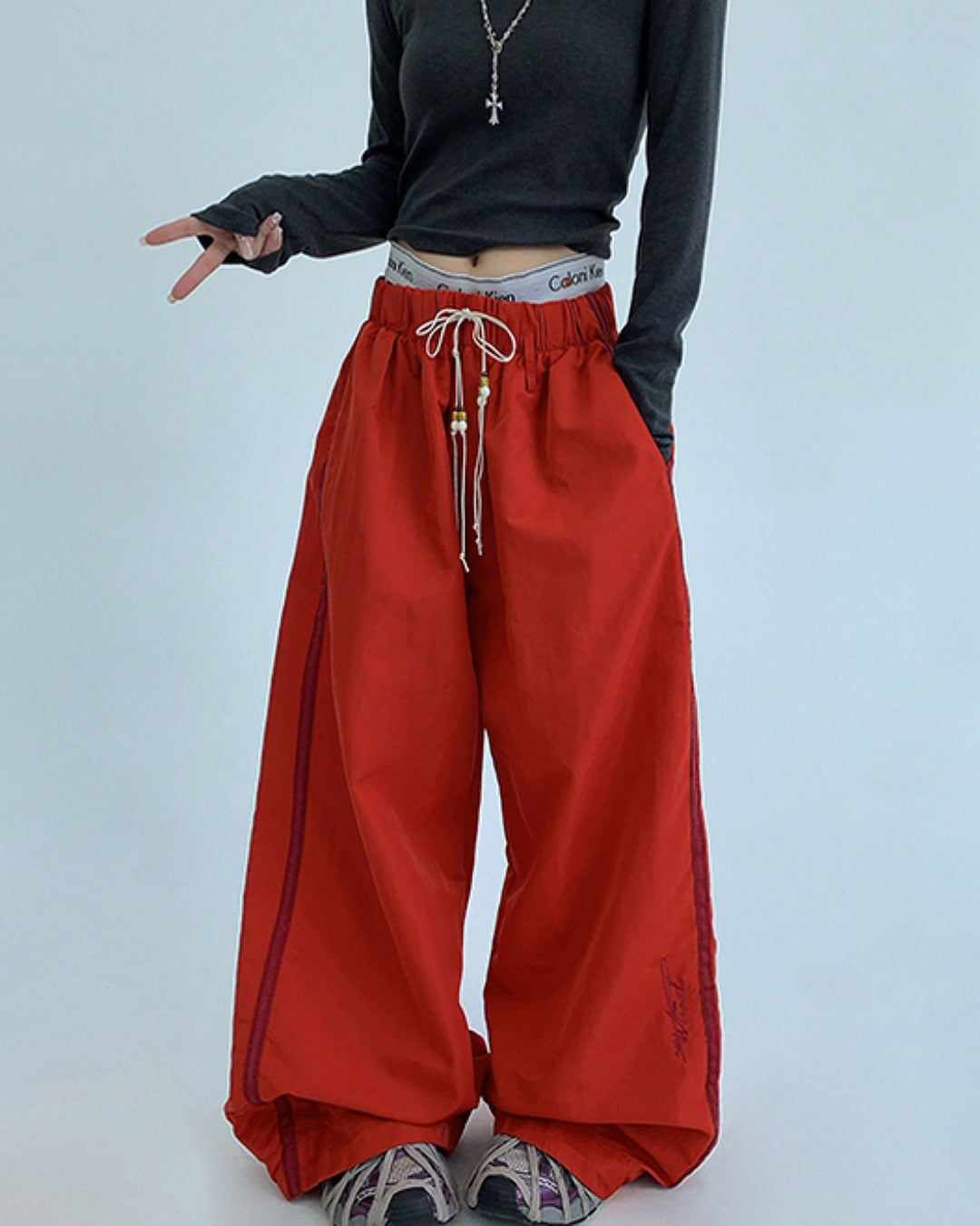 サイドラインカラーイージーパンツ SL711