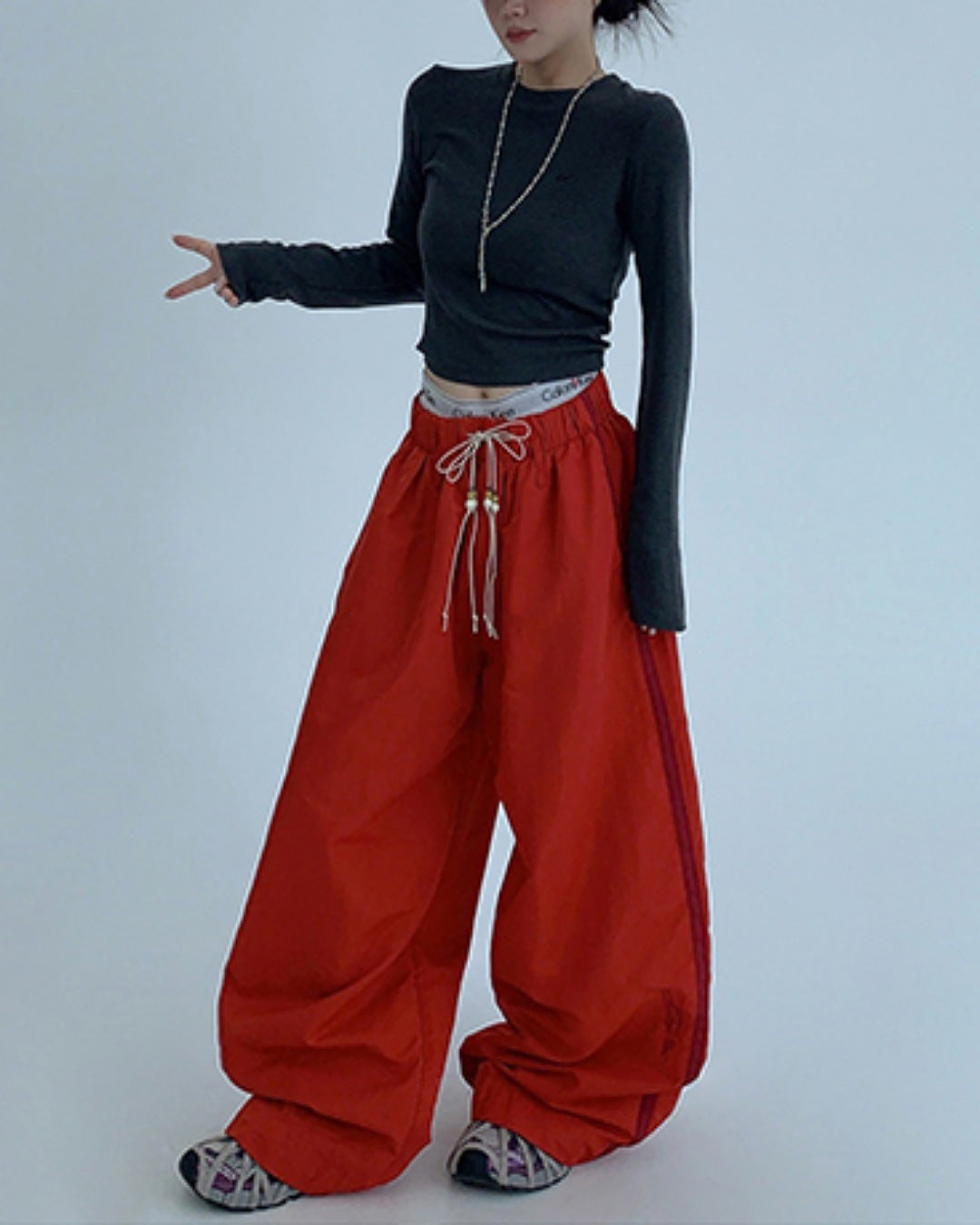 サイドラインカラーイージーパンツ SL711