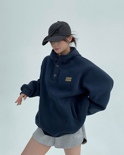 ハーフボタンフーディ SL717