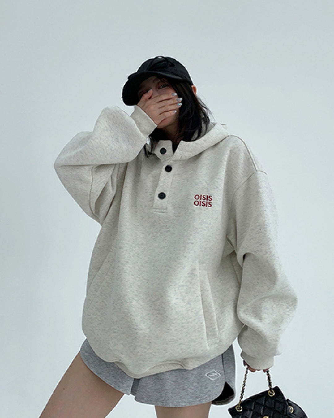 ハーフボタンフーディ SL717