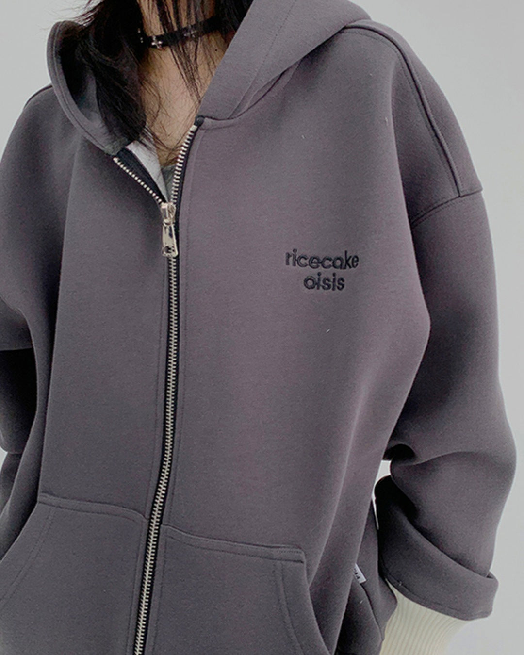 バイカラージップアップパーカー SL729