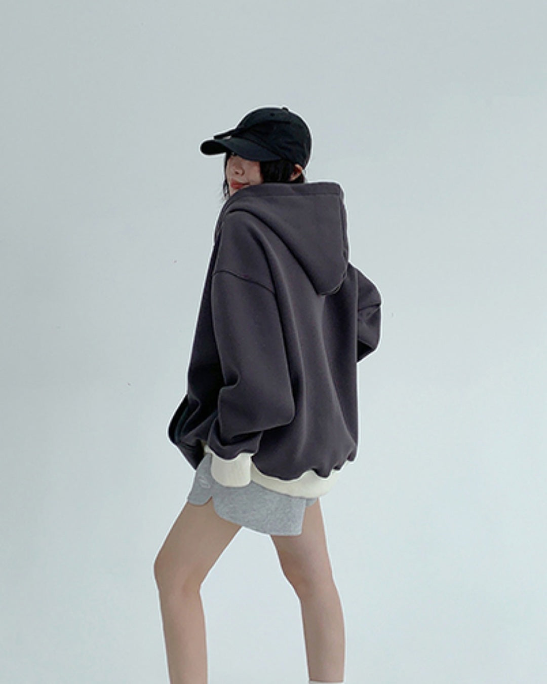 バイカラージップアップパーカー SL729