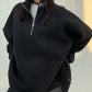 スタンドカラーハーフジップアッププルオーバー SL731