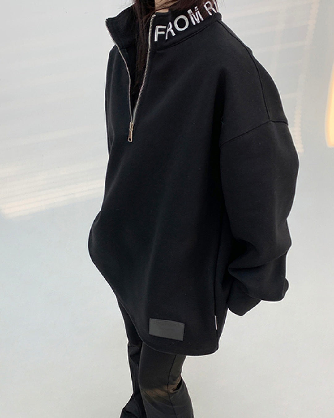 スタンドカラーハーフジップアッププルオーバー SL731