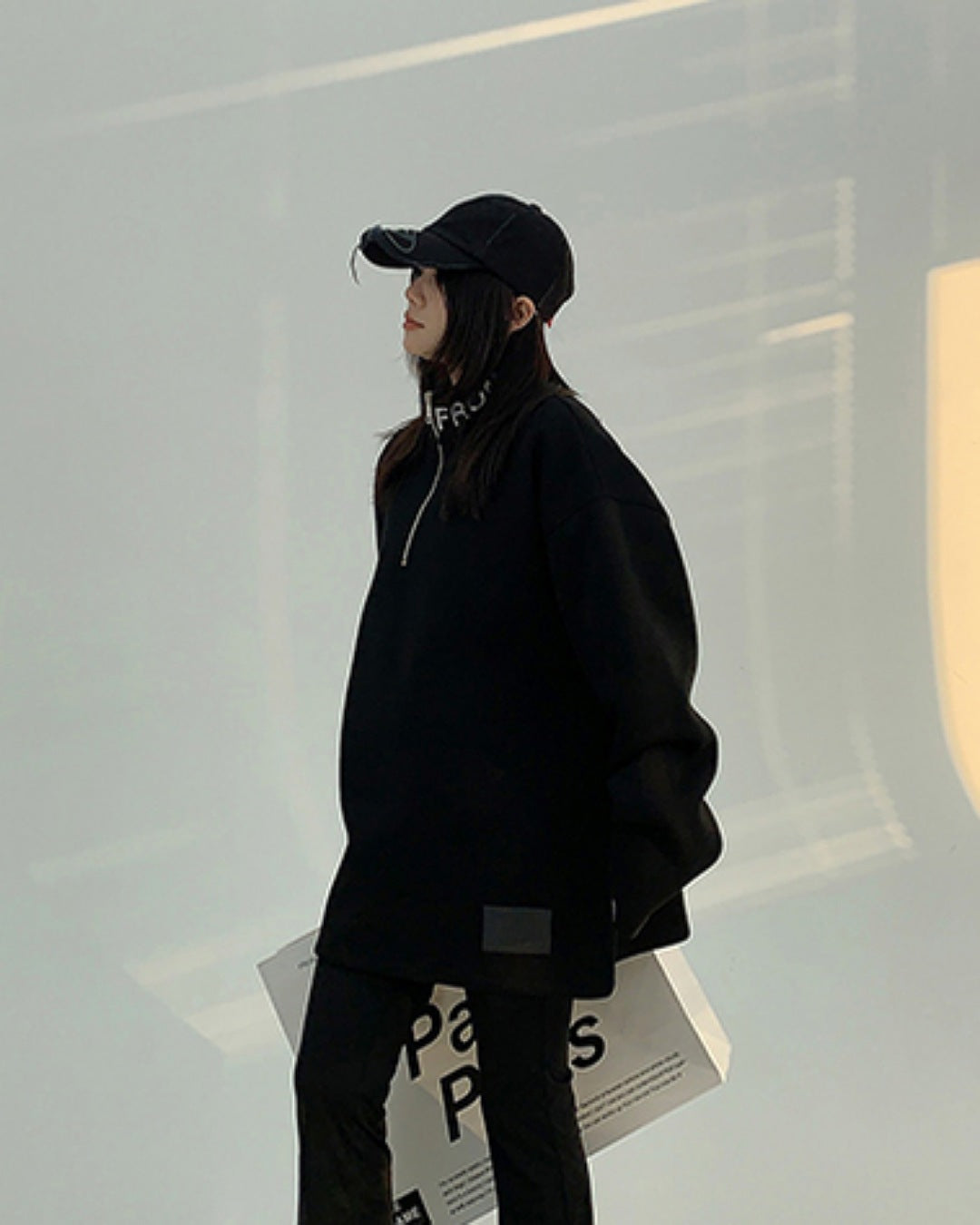 スタンドカラーハーフジップアッププルオーバー SL731